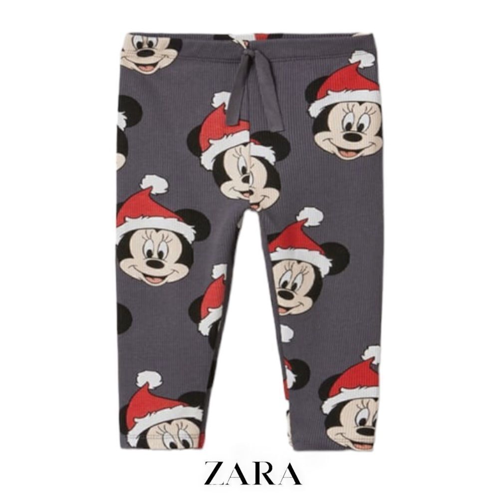 ZARA Kids | Anthracite Gray | MINNIE MOUSE © DISNEY RIBBED LEGGINGS